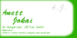 anett jokai business card